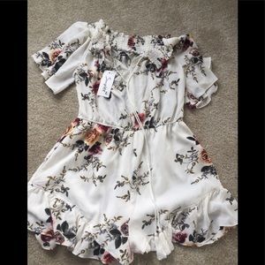 Summer off the shoulder romper